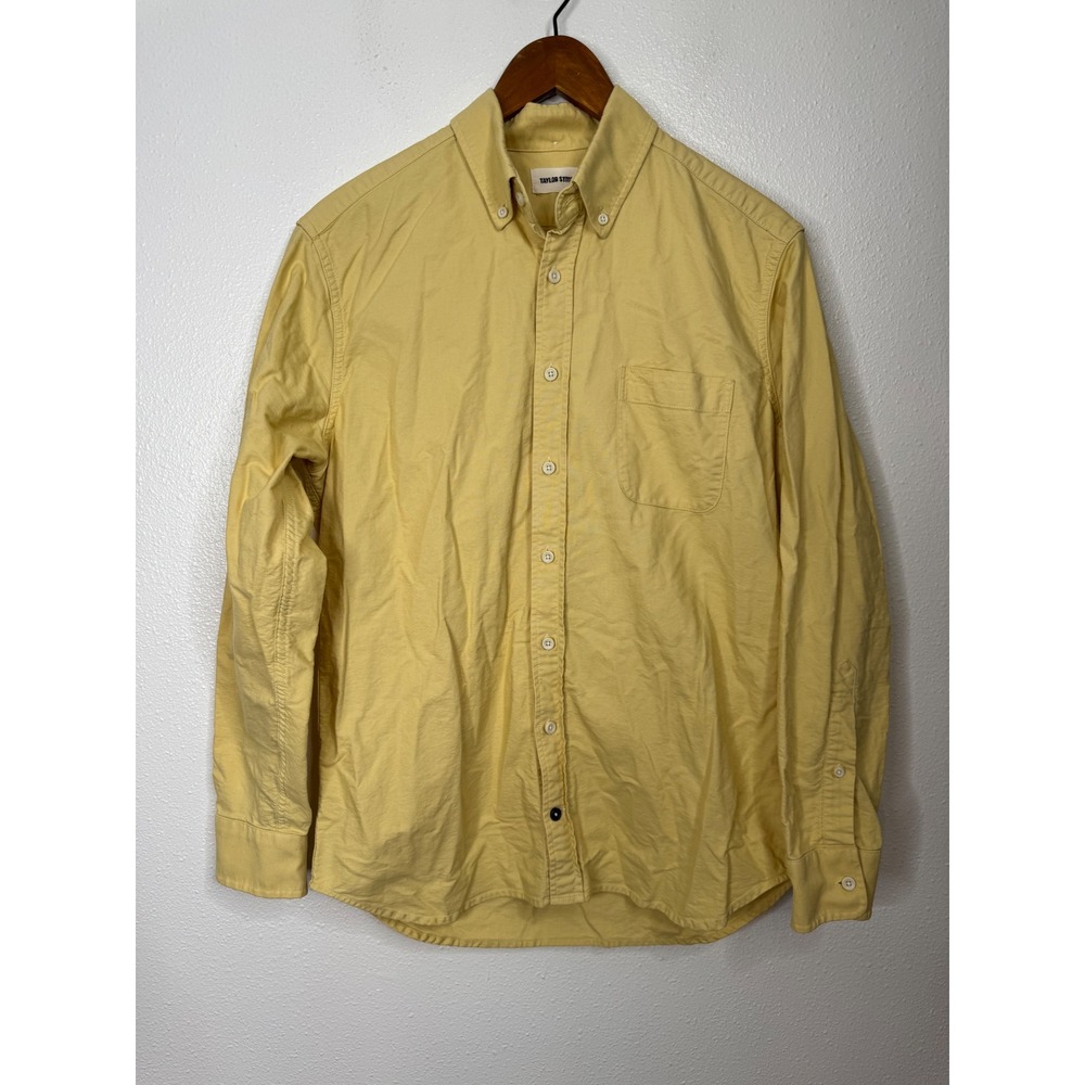 Taylor Stitch Butter Yellow Organic Cotton Long Sleeve Shirt Size 40/Medium